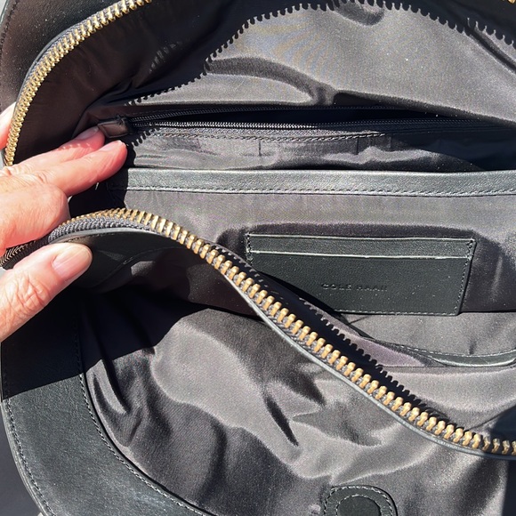Cole haan black leather tote with braided straps and gold hardware - Picture 10 of 11
